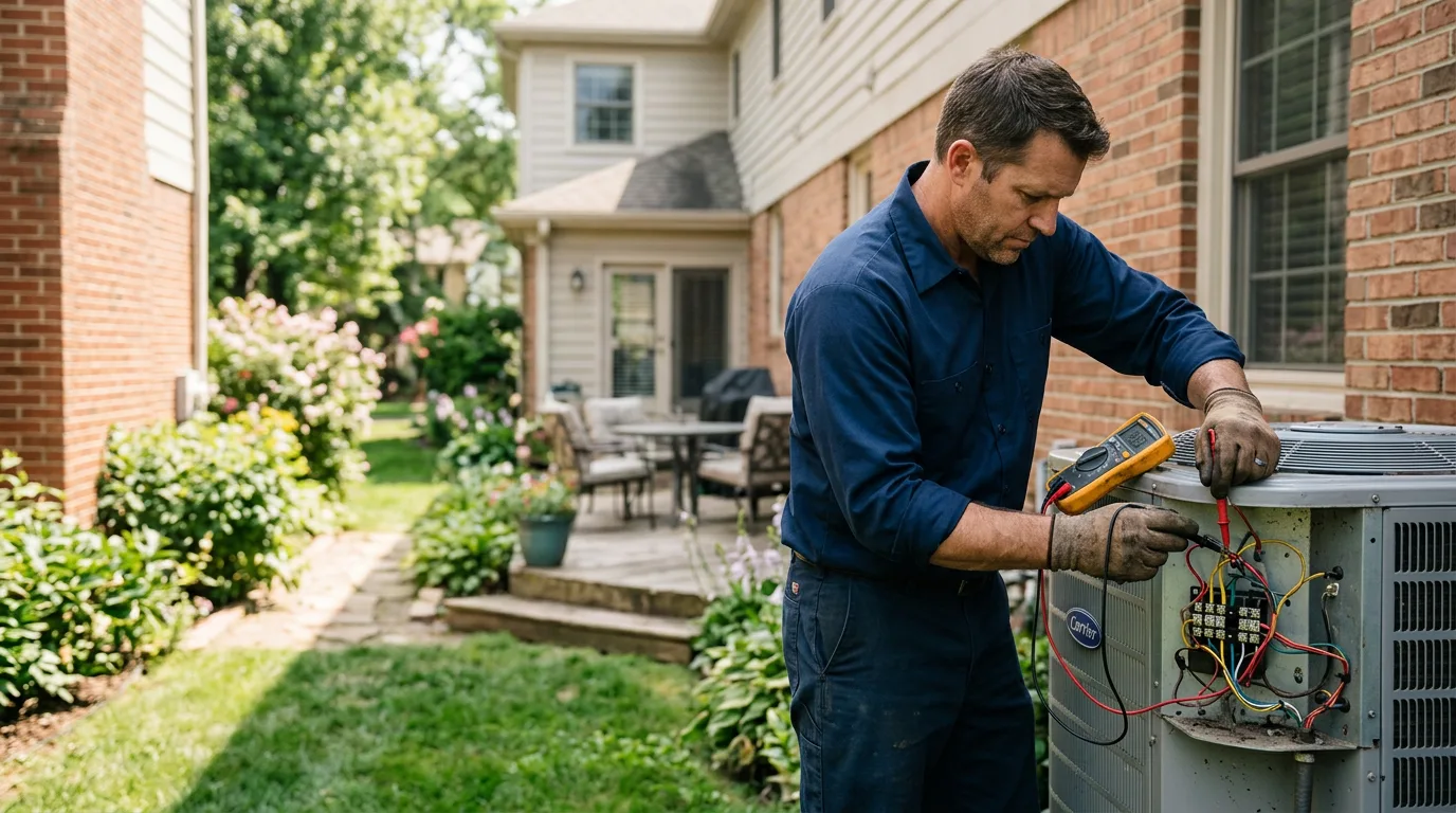 HVAC technician working near Brentwood, NY